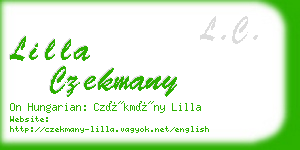 lilla czekmany business card